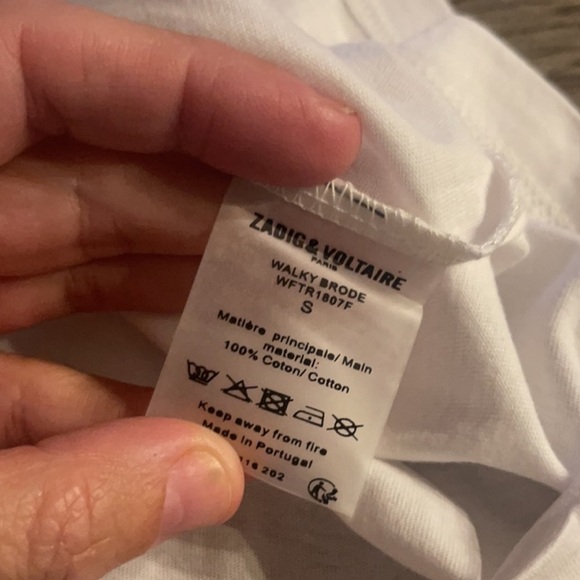 Zadig & Voltaire Walkie Brode Skeleton Tee- XS,S - Picture 7 of 7